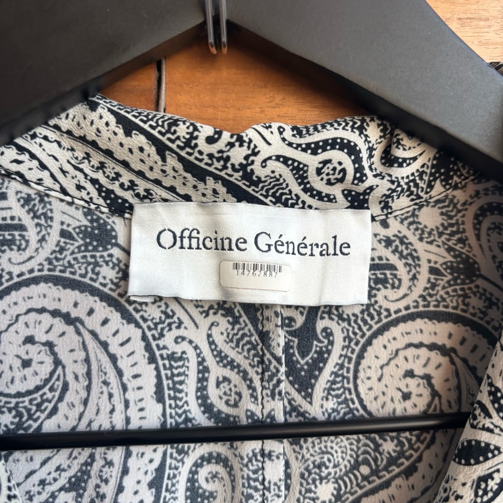 Officine Générale Paisley Benedicte Silk Dress, Size L - Picture 10 of 16